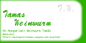 tamas weinwurm business card
